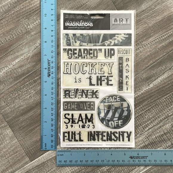 NWT 6 Hockey Themed Sticker Packages - Variety of Sizes and Styles! - Picture 7 of 17